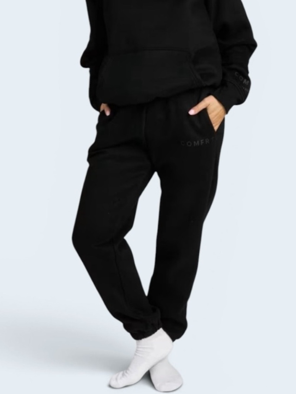 Comfrt Tranquil Oversized Sweatpants Obsidian Black Large - Picture 13 of 13